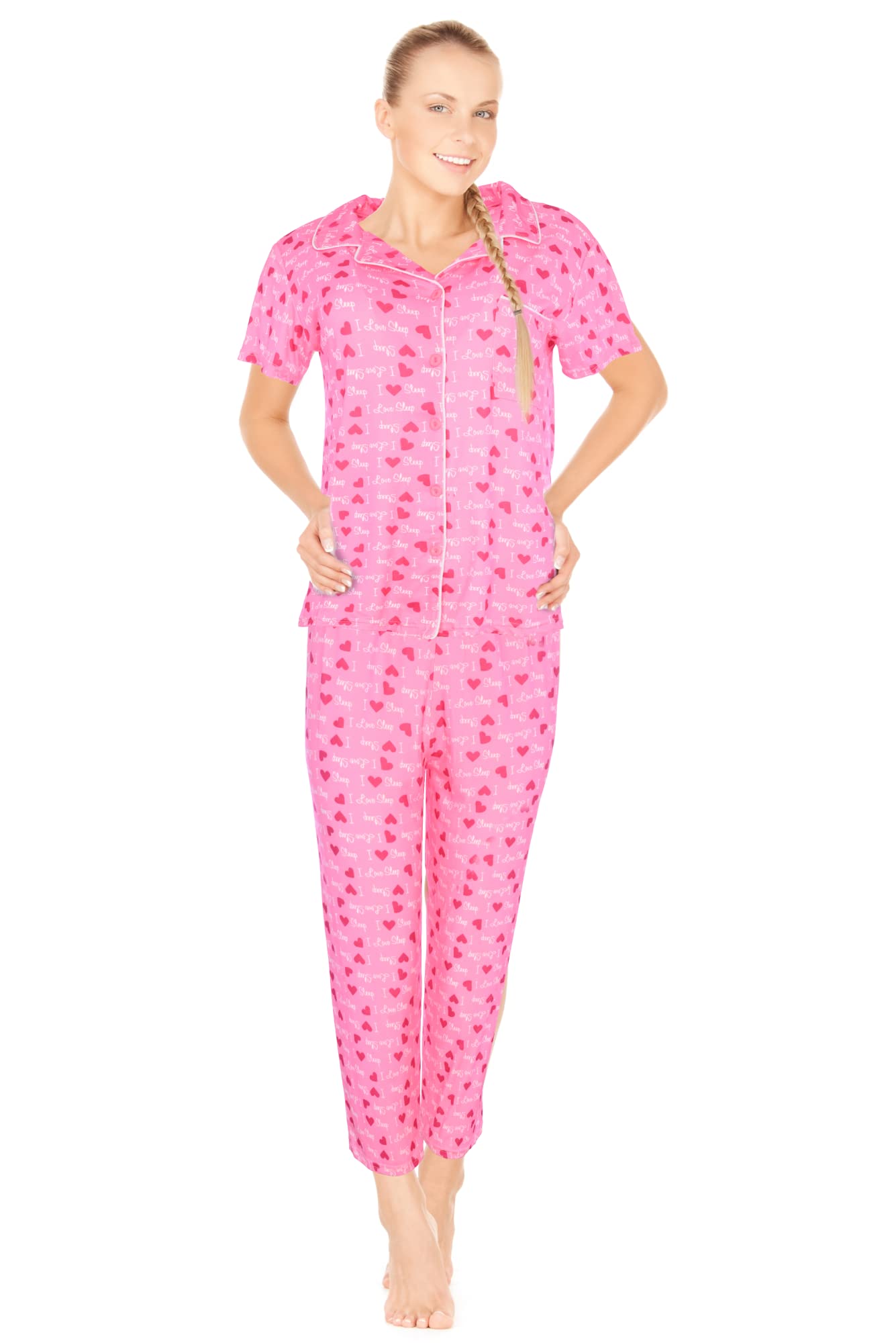 JEFFRICO Womens Pajamas For Women Ankle Length Pajamas Set Sleepwear S –  Regines