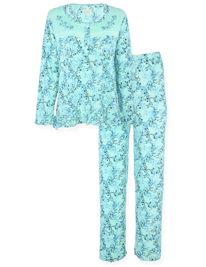 JEFFRICO Womens Pajamas For Women Long Sleeve Pajamas Set Sleepwear Soft Pajamas
